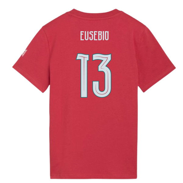 2026-2027 Portugal FtblCulture Tee (Red) - Kids (Eusebio 13)-SoccerKits Hub | Buy Soccer Jerseys Online